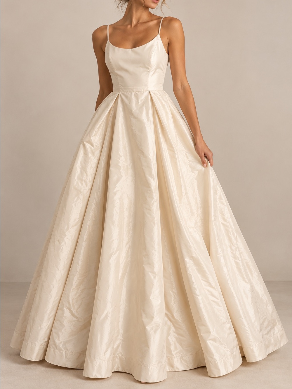 bebe Ivory Satin Taffeta Ball Gown Bridal Wedding Dress Size 0